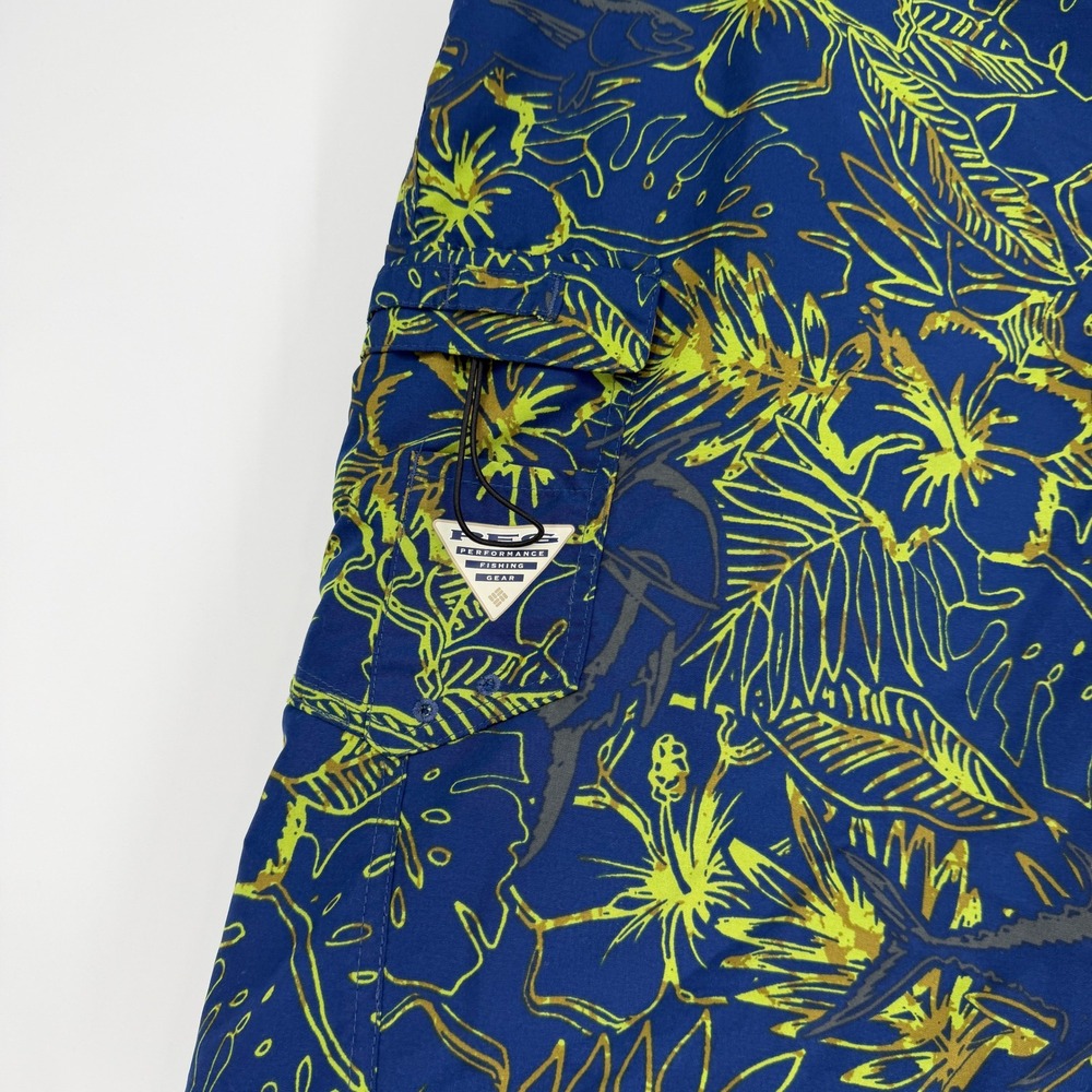 Columbia Men's PFG Offshore II Board Shorts Sz 38 Floral Fishing 11" Inseam - Picture 3 of 11